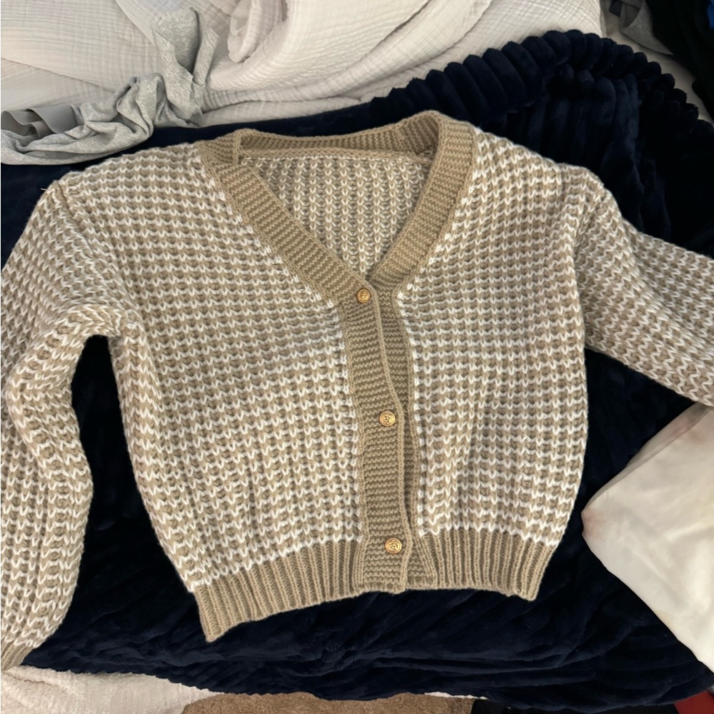 Women's Beige Knit Sweater